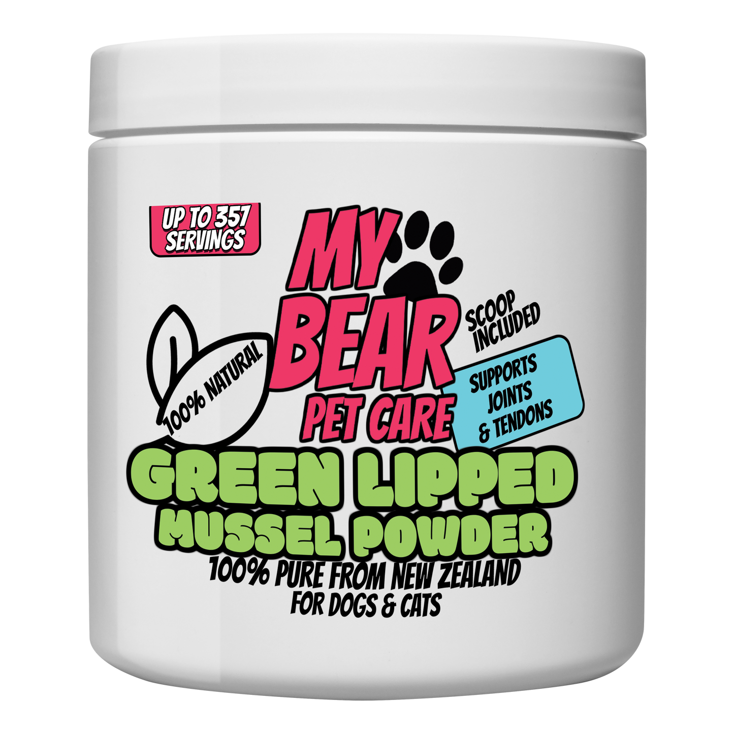 DOG & CAT JOINT SUPPLEMENT GREEN LIPPED MUSSEL POWDER 100% PURE NEW ZEALAND FOOD TOPPER HUMAN GRADE