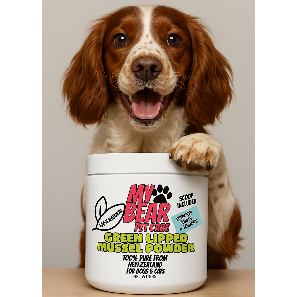 Green Lipped Mussel Powder Joint Supplement for Dogs & Cats – 100% Pure, Rich in Omega-3s, New Zealand Sourced.