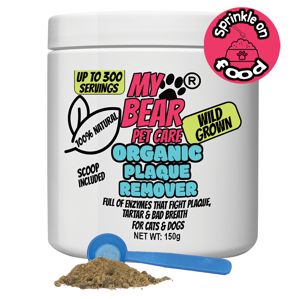 PLAQUE & TARTAR REMOVER CARE FOR DOGS & CATS- 100% ORGANIC KELP DENTAL HEALTH POWDER FOOD TOPPER HUMAN GRADE