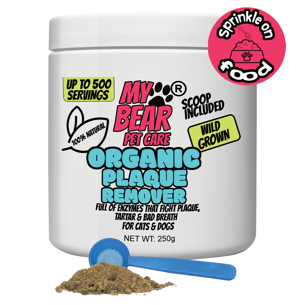 PLAQUE & TARTAR REMOVER CARE FOR DOGS & CATS- 100% ORGANIC KELP DENTAL HEALTH POWDER FOOD TOPPER HUMAN GRADE