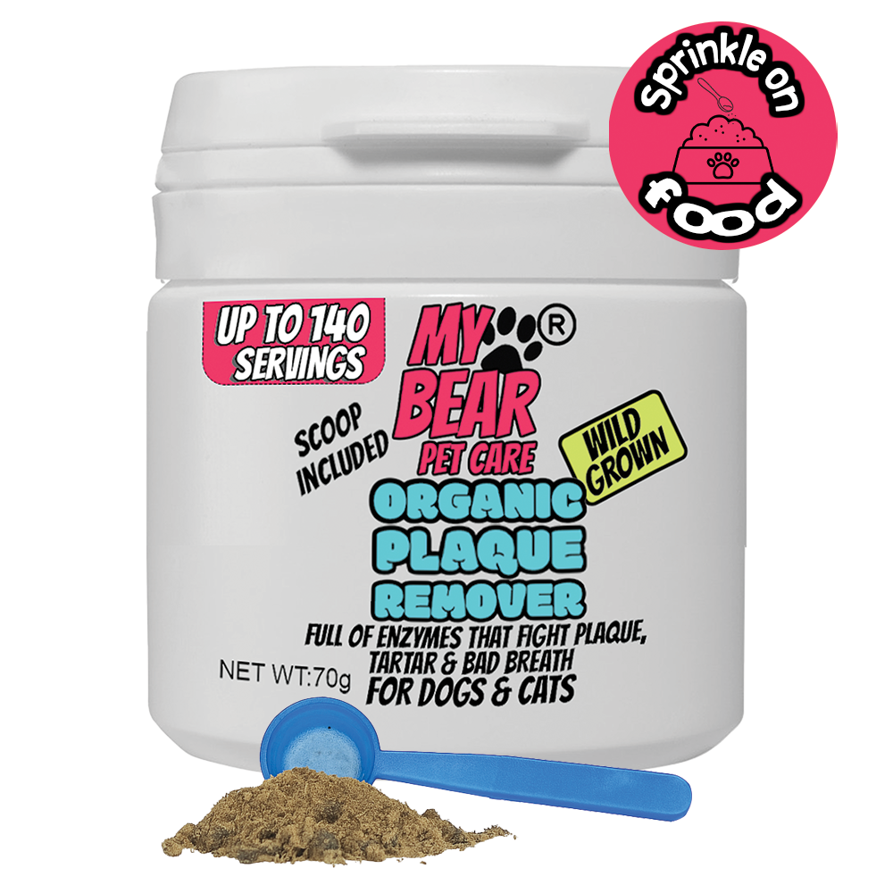 PLAQUE & TARTAR REMOVER CARE FOR DOGS & CATS- 100% ORGANIC KELP DENTAL HEALTH POWDER FOOD TOPPER HUMAN GRADE