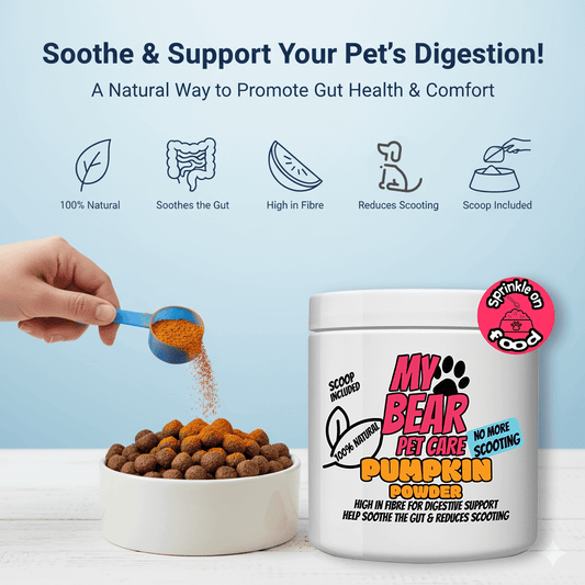Pumpkin powder for dogs – 100% natural digestive & anal gland support 250g - My Bear Pet Care
