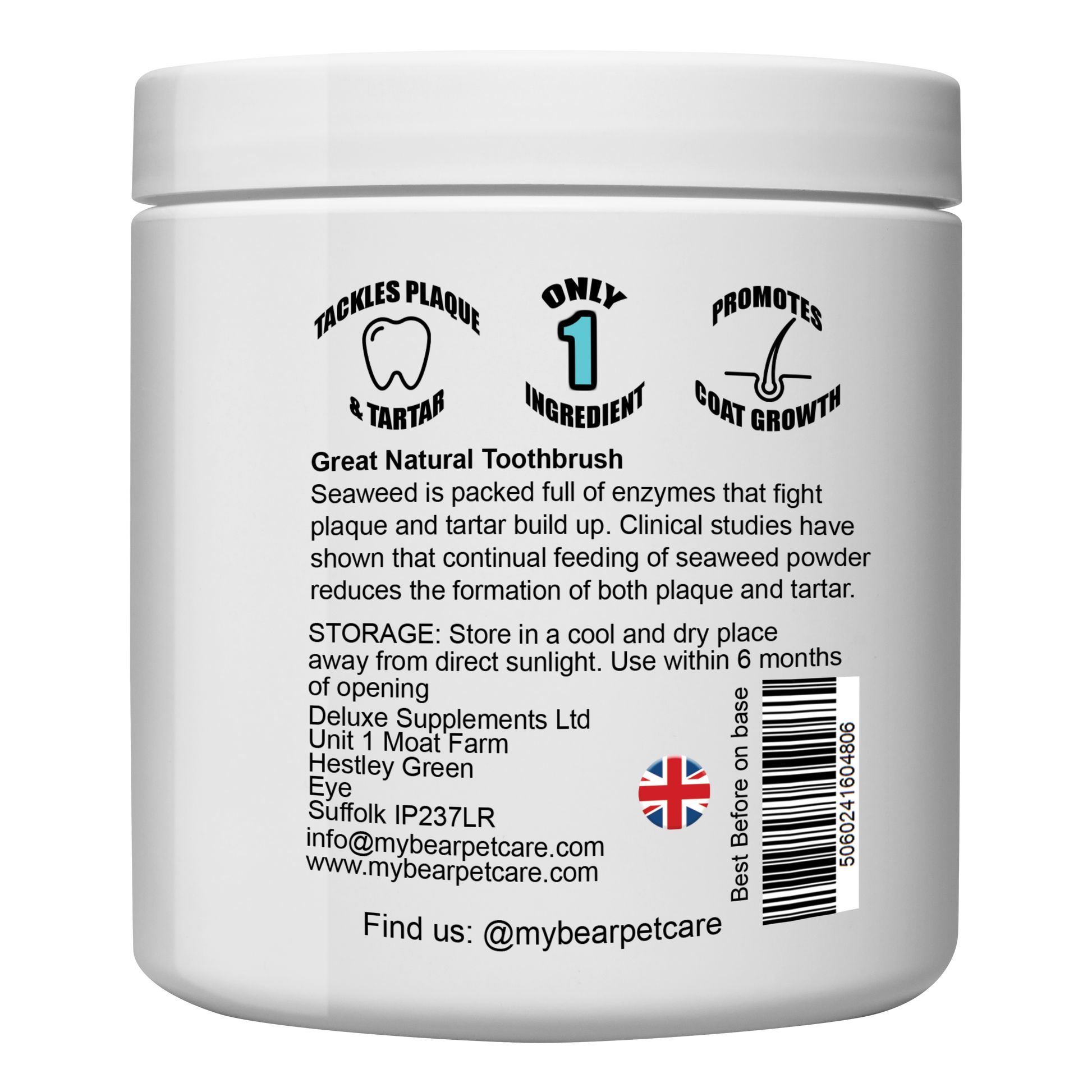 Organic Kelp Dental Powder – Plaque & Tartar Remover for Dogs & Cats Human Grade.