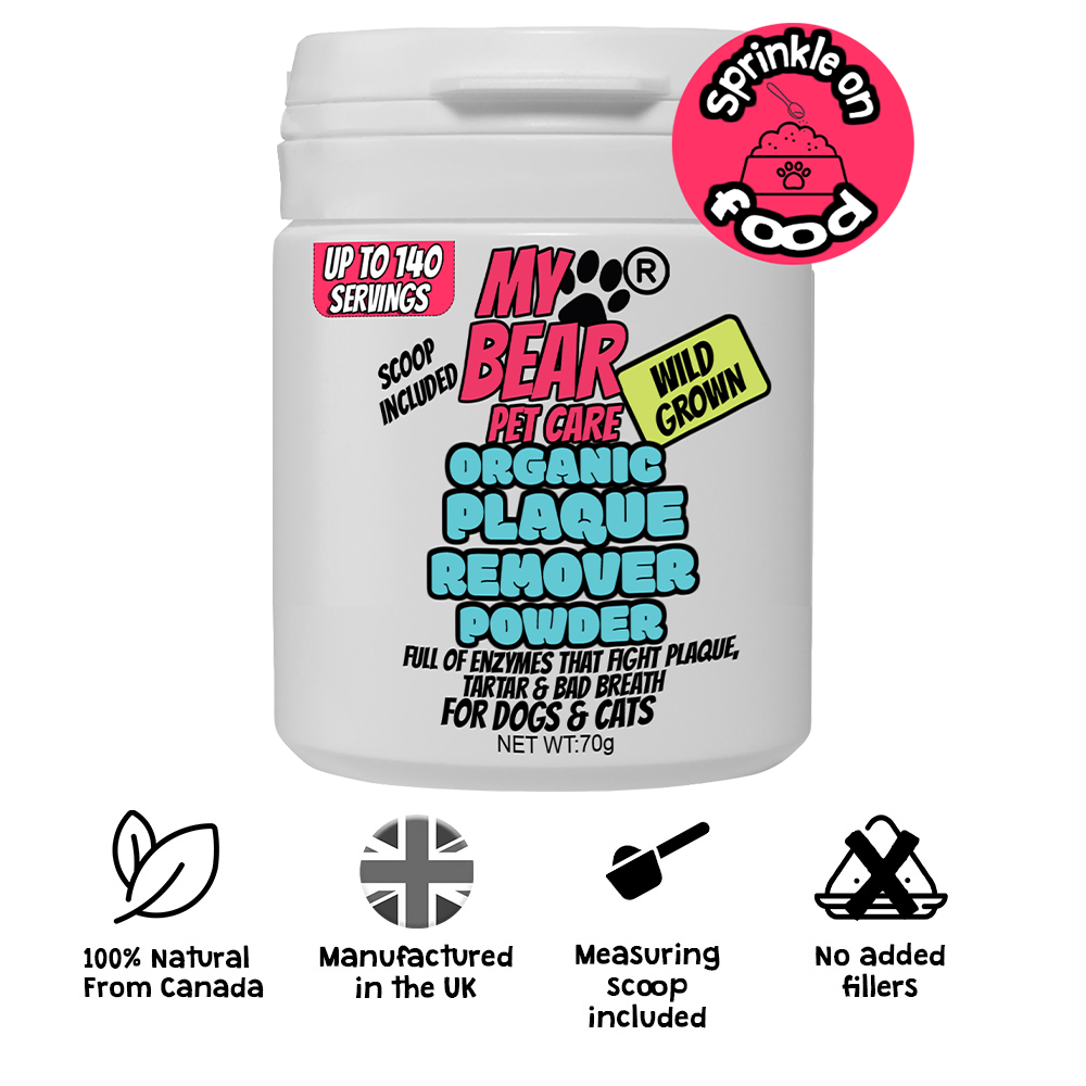 PLAQUE & TARTAR REMOVER CARE FOR DOGS & CATS- 100% ORGANIC KELP DENTAL HEALTH POWDER FOOD TOPPER HUMAN GRADE