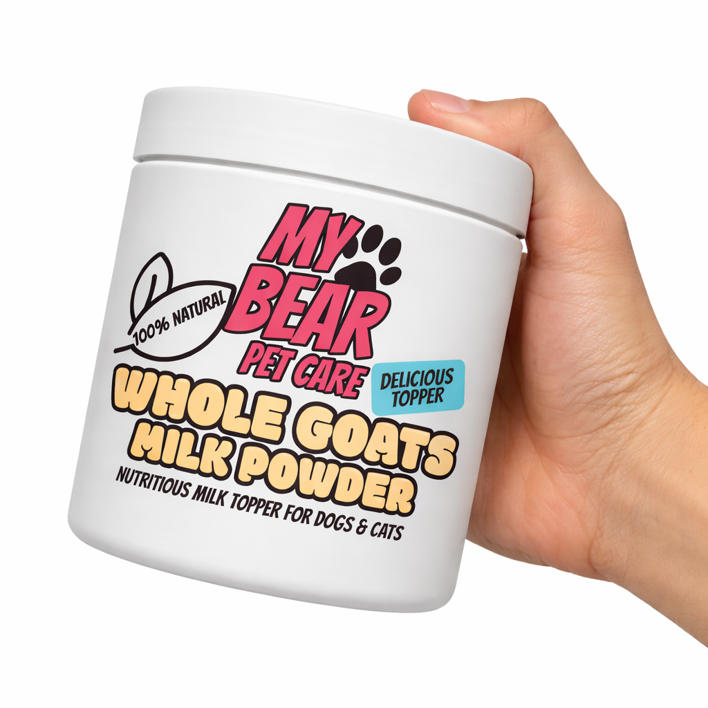 100% goat’s milk powder for pets – gentle topper for digestion & sensitive tummies makes upto 7 pints - My Bear Pet Care