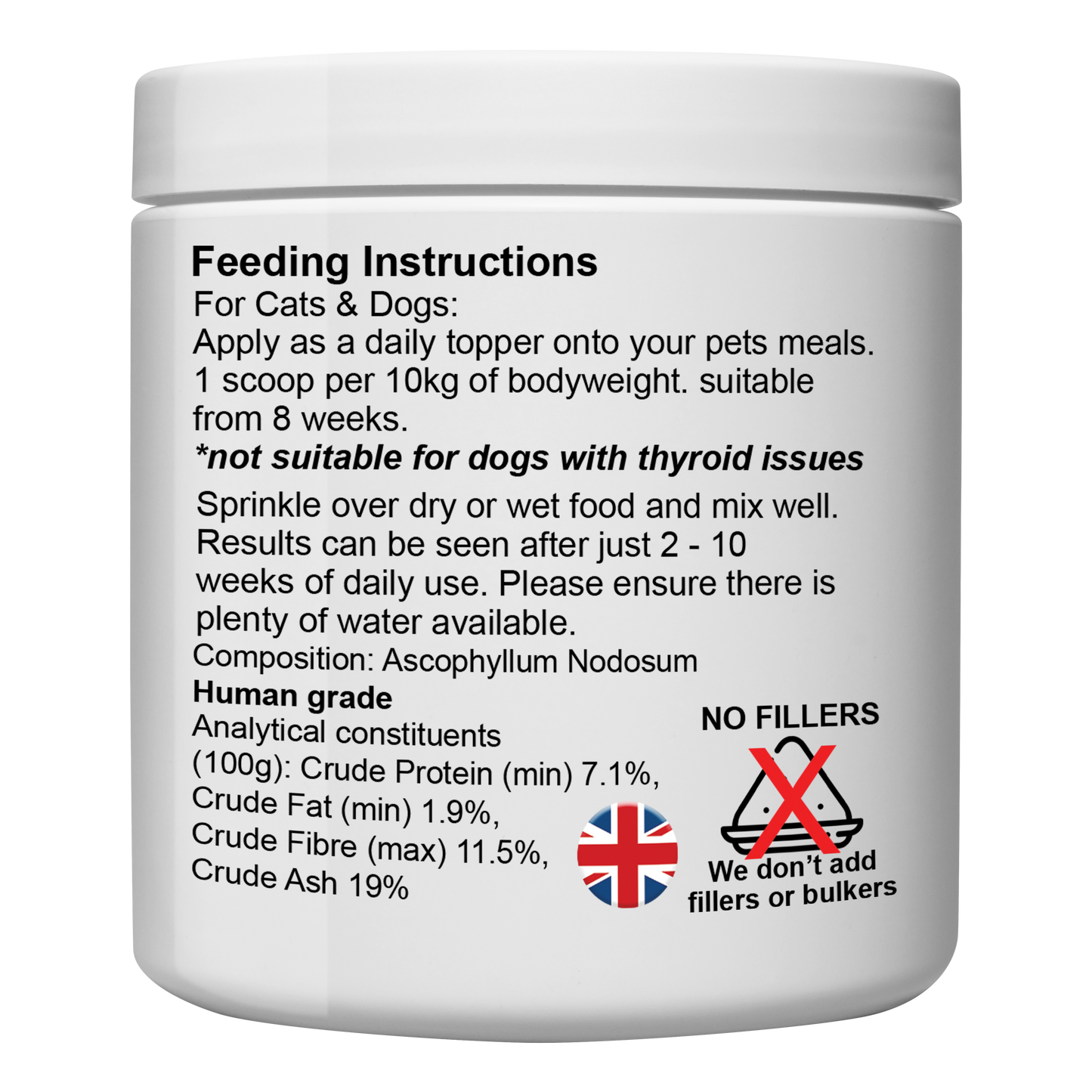 PLAQUE & TARTAR REMOVER CARE FOR DOGS & CATS- 100% NATURAL GROUND KELP FOR DENTAL HEALTH POWDER FOOD TOPPER HUMAN GRADE