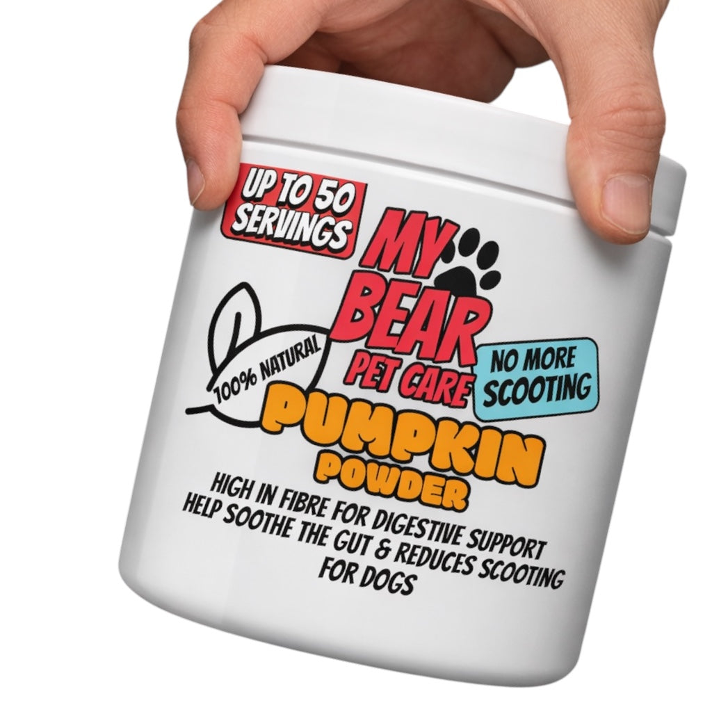 Pumpkin powder for dogs – 100% natural digestive & anal gland support 250g - My Bear Pet Care