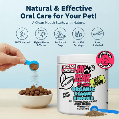 Kelp Dental Powder Organic – Plaque & Tartar Remover for Dogs & Cats Human Grade Plaque Off - My Bear Pet Care