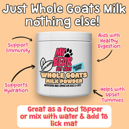 100% WHOLE GOATS MILK 250g FOOD TOPPER MAKES UP TO 7 PINTS