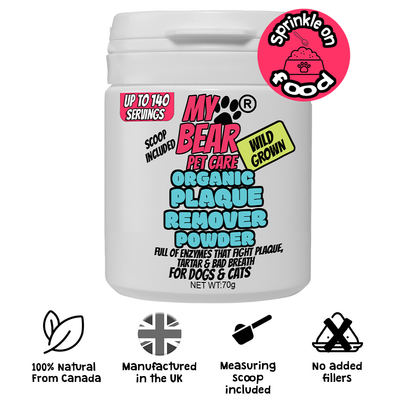 PLAQUE & TARTAR REMOVER CARE FOR DOGS & CATS- 100% ORGANIC KELP DENTAL HEALTH POWDER FOOD TOPPER HUMAN GRADE